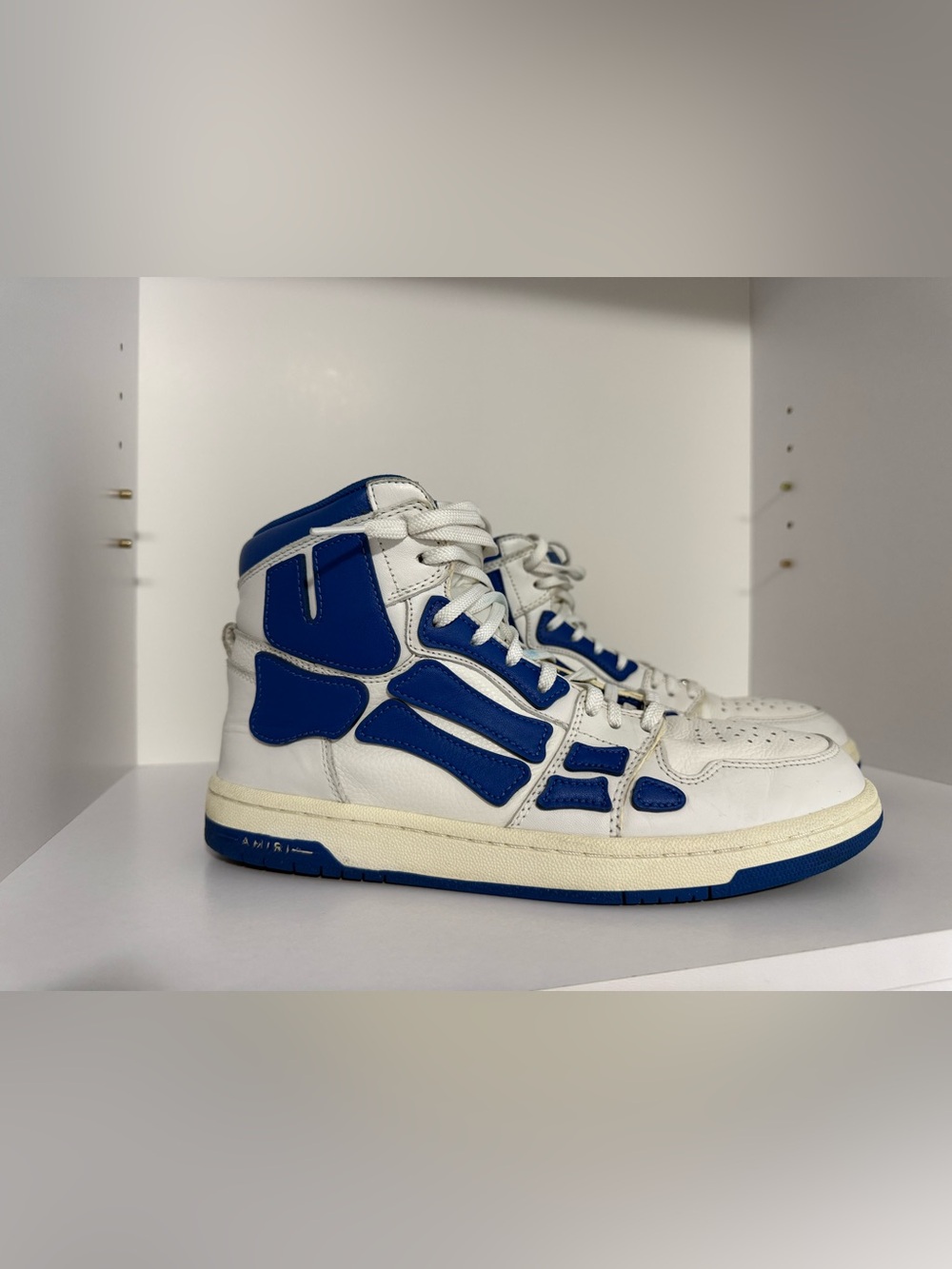 Amiri Blue Skeleton high tops shoes men 9